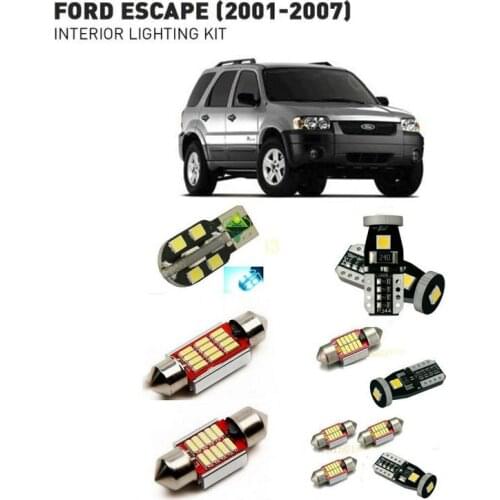 Led interior lights For Ford escape 2001-2007 12pc Led Lights For Cars lighting kit automotive bulbs Canbus