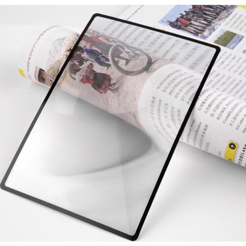 180x120mm hot selling Convinient A5 Flat PVC Magnifier Sheet X3 Book Page Magnification Magnifying Reading Glass Lens
