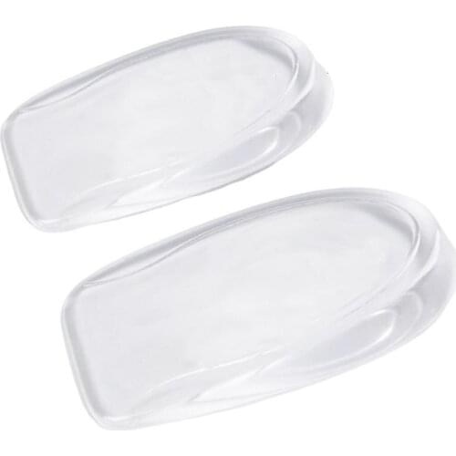 Inner Heightening Insole Gel Heightening Insole Transparent Invisible Half Pad Section Men and Thick Heel Absorption Shock