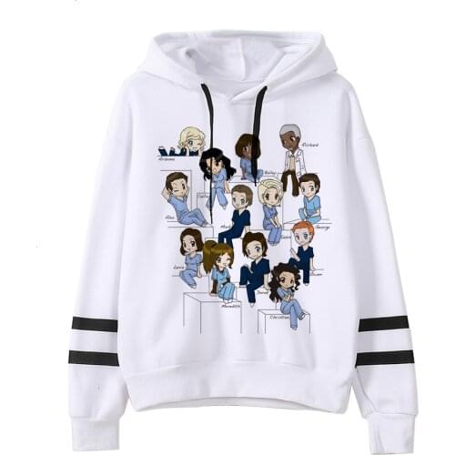 Female Sweatshirt Greys Anatomy Hoodie Women Long Sleeve Pullover Spring Autumn Womens Hoodies Harajuku 90s Kawaii Clothes