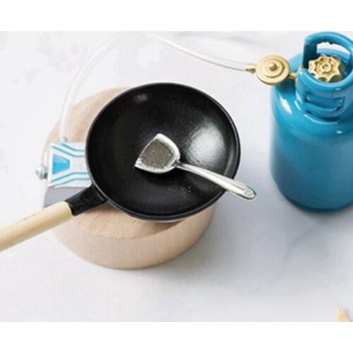 1/12 Dollhouse Mini Zinc Alloy Simulation Gas Tank Stove Kitchen Toy Ornament