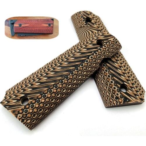 1 Pair G10 Handle Patches Non-slip Knife Grips DIY Scales Textured Decor Material Blanks slabs For 1911 Grips Models