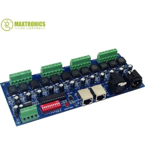 1 pcs 700ma constant current 12 channel DMX512 decoder wite RJ45 XRL 3P use for led strip light lamp