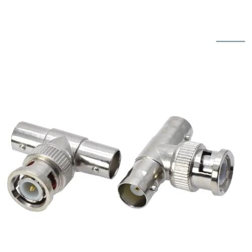 10pcs BNC Male To 2 Female T Type For CCTV Surveillance System Connector Adapter
