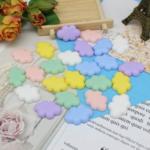 10pcs Cute Clouds Ornament DIY Craft Supplies Phone Shell Patch Arts Decor Girl Hair Accessories Material