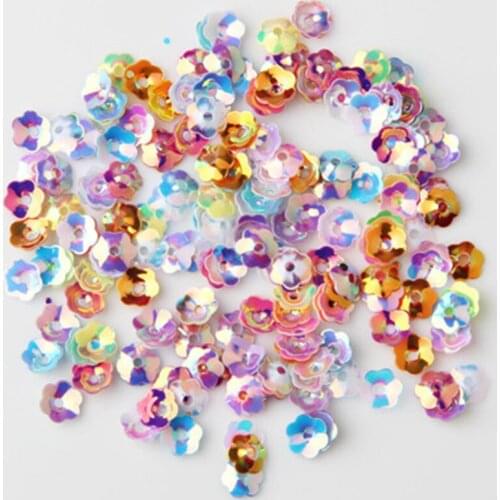 1200pcs/Lot Mix Colors 5mm 3D Plum Flowers Sequins Sewing Craft/Embellishment Findings,Women Garments Sewing Accessories