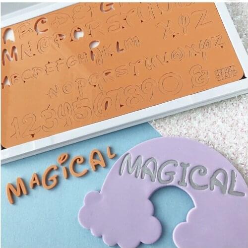 2021 Acrylic Cake Mold Alphabet/Number Embossed Cutter Mold Letter Cake/Cookie Cutter Stamp Fondant Cake Decorating Tools