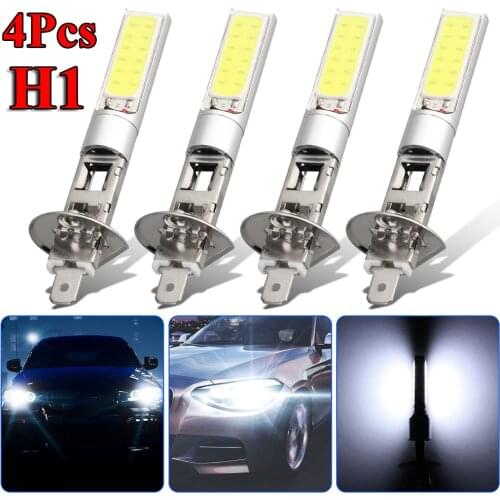 4pcs Car Head Light LED H1 LED Headlight High Low Beam Light SMD Bulbs Vehicle Lamp LED Car Light Front And Rear Fog Lights