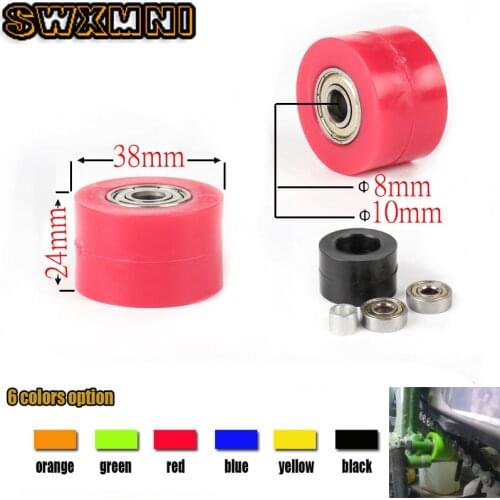 8/10mm Drive Chain Roller Pulley Wheel Slider Tensioner Wheel Guide For Enduro Motorcycle Motocross PIT Dirt Bike ATV CRF CR XR