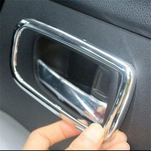 Abaiwai Abs Chrome Car Styling Accessories For Mitsubishi Outlander 2013-2015 2016 Inner Internal Door Handle Bowl Cover Frame