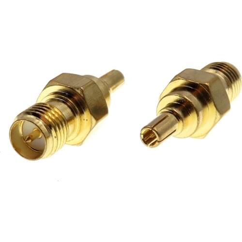 2pcs RF Adaptor CRC9 Male Head Turn to RP-SMA Male Head Internal Thread Gold-plated Test Head Connector Converter