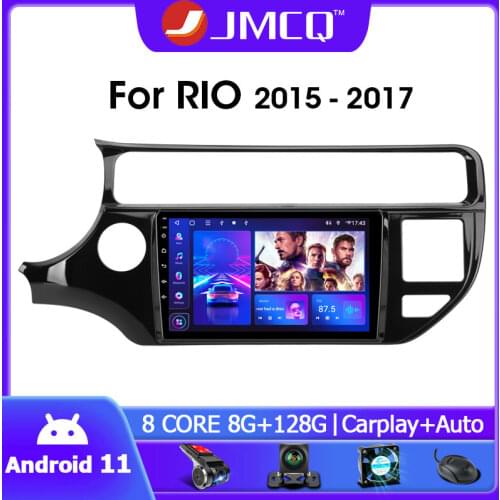 JMCQ Android 9.0 Car Radio Multimedia Video Player For KIA K3 RIO 2015-2017 2 din Navigaion GPS 2G+32G Split Screen with Frame