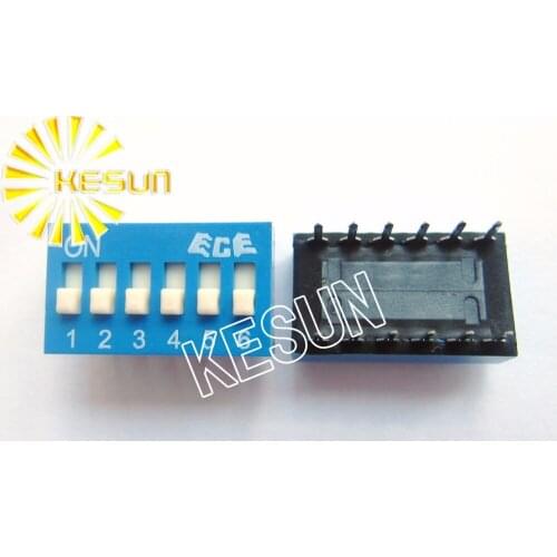FREE SHIPPING 10PCSx 100% Original EDS106 EDS106S 6P 2.54mm Blue DIP Switch EDS106SZ