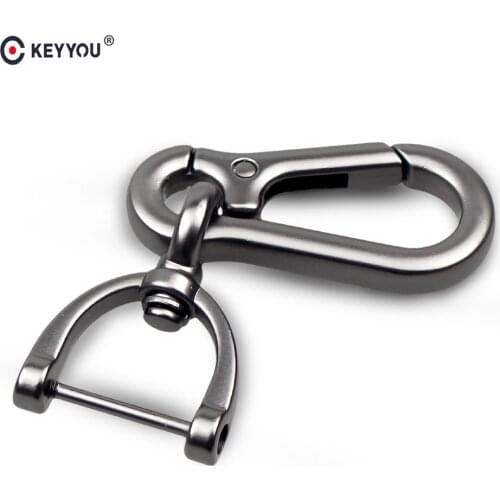 KEYYOU New Black Silver For BMW Car Keychain Key Chain Key Rings Interior Creative Gift For Car Styling Auto Accessories Metal