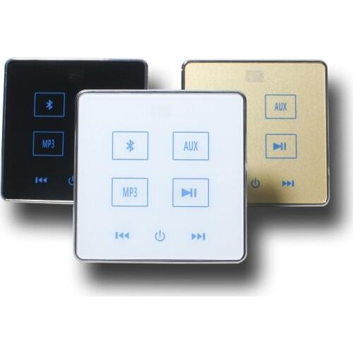 Home music bluetooth in wall audio amplifier with Wireless Remote Control, Supports USB/SD/AUX, connect to 2 to 4 speakers