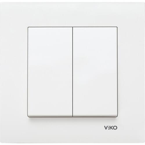 Viko Karre Commutator White controls two separate lamps or lamp groups from the same location