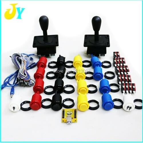 Arcade parts kit With 2PCS Joystick / 16 PCS HAPP Push button and Microswitch / 2 player USB board To PC PS3 interface