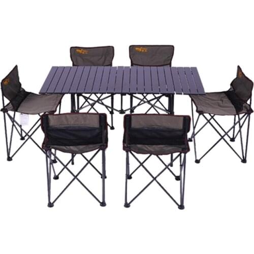 Outdoor Folding Table and Chair Set Portable Picnic Outdoor Camping Table and Chair Waterproof Ultra Light Durable Leisure Table