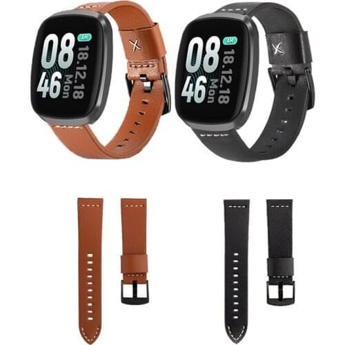 Leather for fitbit 2 versa band 22.5mm Breathable leather interchangeable strap sports comfort strap smart watch Accessories