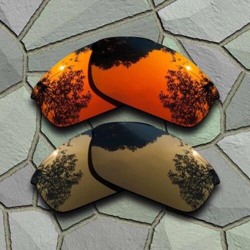 Red Orange&Bronze Copper Sunglasses Polarized Replacement Lenses for Oakley Flak Jacket