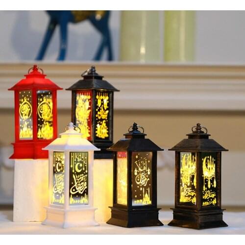 Ramadan Led Lights Mosque Tower Lantern Eid Mubarak Festival Light Portable Lantern Eid Decoration Holiday Lighting