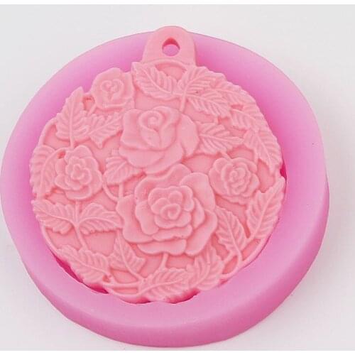 Rose Circular Silicone Moulds Cake Baking Tools Soap Molds DIY Fondant Cake Mold