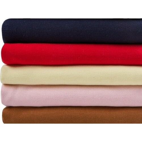 Width 57'' High End Soft Two Color Straight Cotton Fabric By The Half Yard For Childrens Wear Dress T-shirt Material