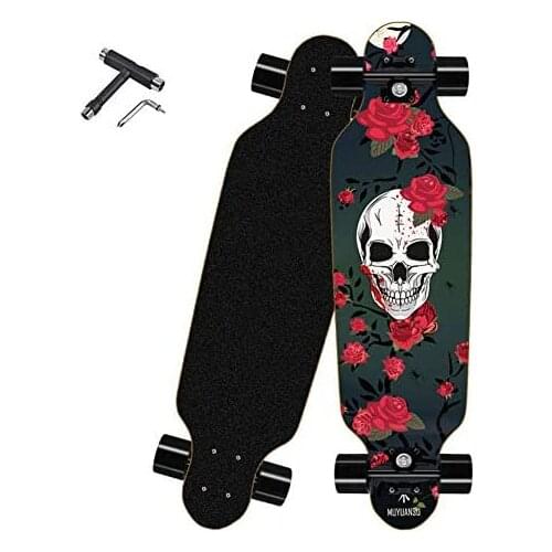 Skateboard 31" Complete 8 Layer Maple Wood Skateboard Outdoor 4 Wheels Adult Skateboard Long Boards for Adults Boys Skateboard