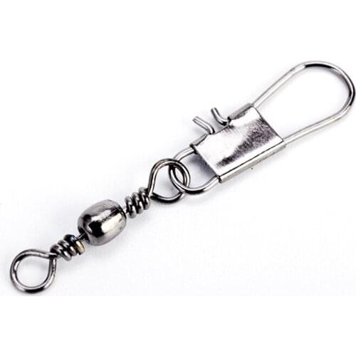 Connector Lure 50pcs seamline character ring superacids material fishing supplies accessories BARREL SWIVEL WITH INTERLOCK SNAP