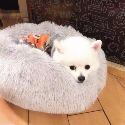 Super Soft Long Plush Dog Bed Washable Dog Kennel Deep Sleep Dog House Winter Warm Velvet Mats Sofa For Dog Basket Pet Bed