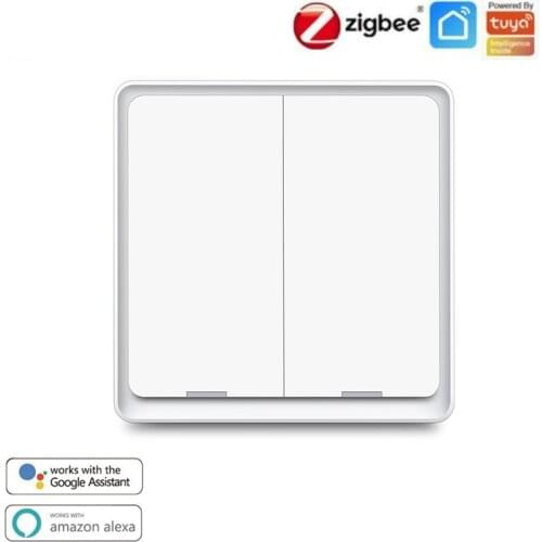 Tuya Zigbee Smart Switch 1-3 Gang Wireless Smart Wall Light Switch With Neutral Smart On/off Switch Work With Alexa Google