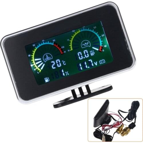 Universal Water Temperature Gauge 4 In 1 Replacement Voltage Voltmeter