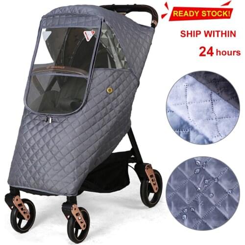 Universal Waterproof Winter Thicken Rain Cover Wind Dust Shield Full Raincoat for Baby Stroller Accessories Cane Pushchairs Suit