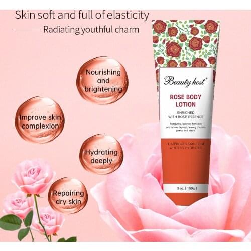 150g Beauty Host Rose Shea Butter Tropical Fruit Moisturizing Body Cream Skin Whitening Body Lotion lightening cream