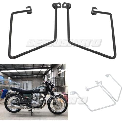 W400 W650 W800 Motorcycle Solid Steel Saddlebag Support Bracket Side Mount Trunk Bag Holder For Kawasaki W 400 650 800