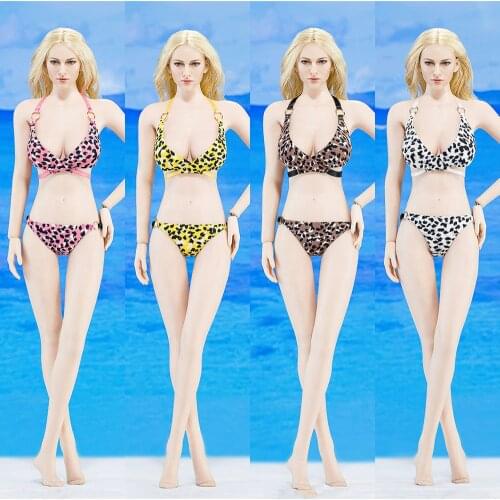 4 Colors 1/6 Scale ATX020 Sexy Female Swimsuit Women Bikini Girl Clothes Clothing Set For 12" Action Figure Female Body