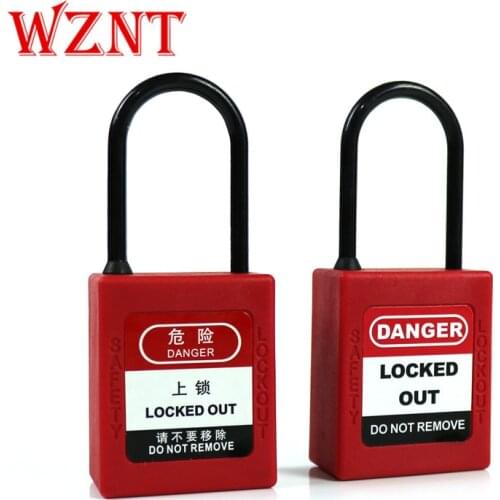 1PC NT-44P 38mm 4mm Thin Nylon Shackle Keyed Different Keyed alike Safety Lockout Padlock