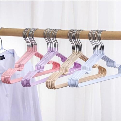 10pcs Children Adult Clothes Hanger Clothes Drying Rack Non-Slip Metal Shirt Hook Hangers Coat Hanger Clothes Accessories Rack