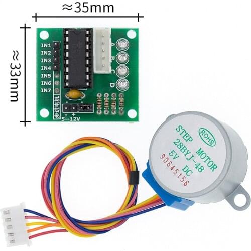 28BYJ-48-5V 4 phase Stepper Motor+ Driver Board ULN2003 1 x Stepper motor +1x ULN2003 Driver board