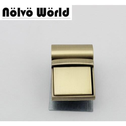 5sets 20sets 39*29mm 5colors Fashion Square lock push Lock Genuine Leather Accessories Factory Bags Parts Hardware High quality