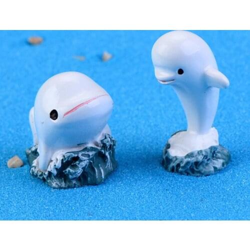5PCS Cute Dolphins Animal Miniature Fairy Garden Home Houses Decoration Mini Craft Micro Landscaping Decor DIY Accessories