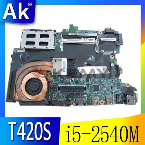 Akemy H0223-4 48.4KF58.041 FRU 63Y1725 laptop motherboard For lenovo thinkpad T420S Core i5-2540M QM67 DDR3 Main board