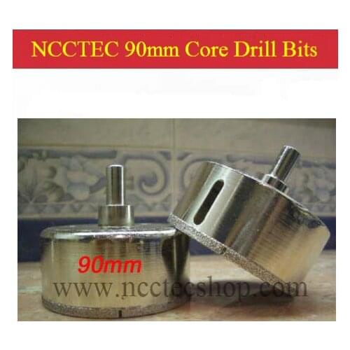 90mm*65mm NCCTEC Diamond Core Drill Bits FREE shipping | 3.6'' marble Ceramic tile glass brick wall core bits