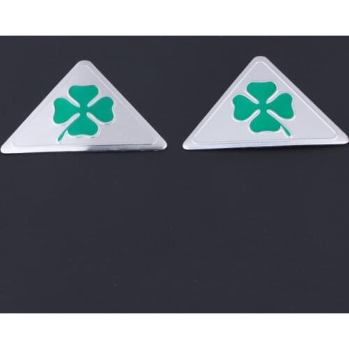 2pc green Clover delta Car Side Fender Emblem Wheel Center Hub Cap Badge Sticker for Alfa Romeo Giulietta Giulia SpiderGTstyling