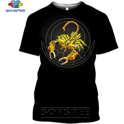 SONSPEE New Saint Seiya Anime Harajuku Hot sale Men Women unisex 3D Print T-Shirt Short-Sleeve Sweatshirt Plus Size 6XL t shirt
