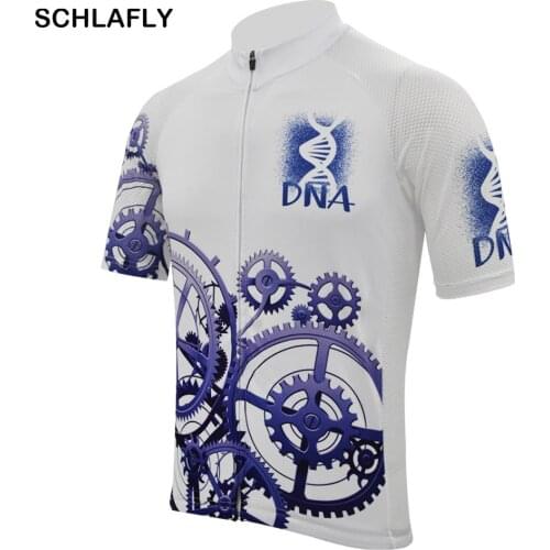 Gear DNA white cycling jersey short sleeve summer bike wear jersey road jersey cycling clothing bicycle clothes schlafly