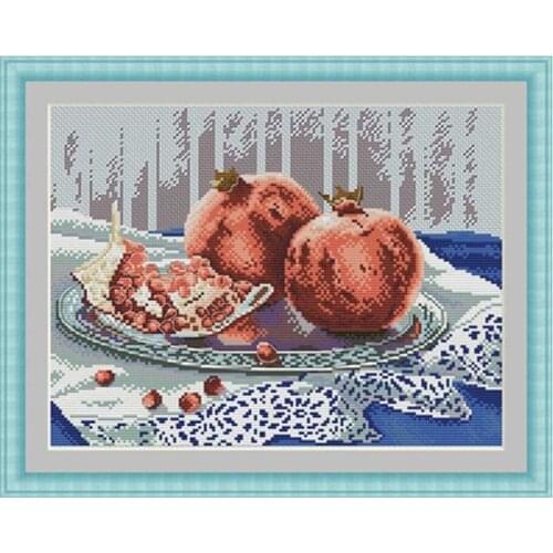 Pomegranate Patterns Counted Cross Stitch 11CT 14CT 18CT DIY wholesale Chinese Cross Stitch Kits Embroidery Needlework Sets