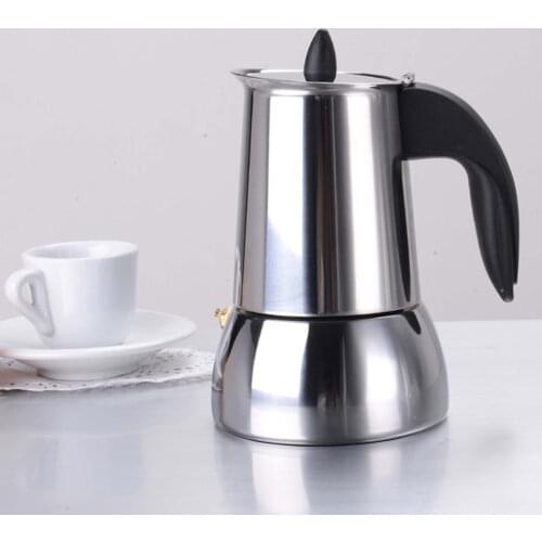 200/300/450ML Stainless Steel Coffee Maker Percolator Pot Portable Espresso Coffee Maker Moka Pot Geyser Coffee Makers