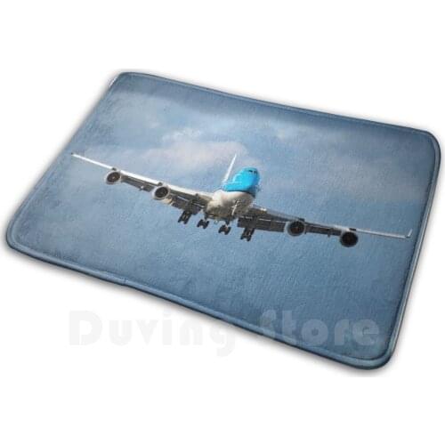 Klm 747-400 Nose On Landing Carpet Mat Rug Cushion Soft 747 400 Nose Boeing Flying Flight Aviation Pilot Airways Jumbo