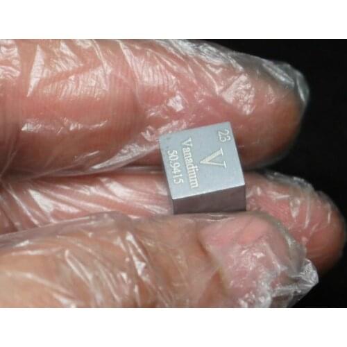 Metal Vanadium Periodic Table Cube Side Length 10mm Weight 6.05g V greater than or equal to 99.9